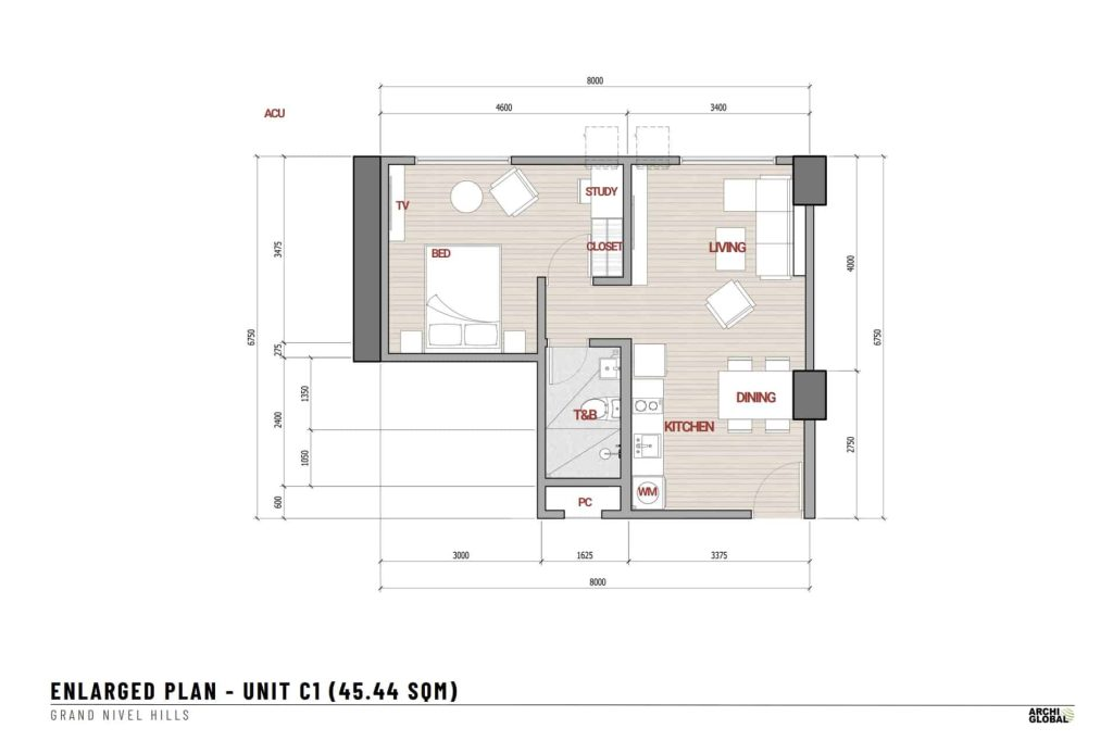 Auria Residences 1 Bedroom Unit