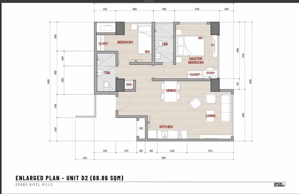 Auria Residences 2 Bedroom Units